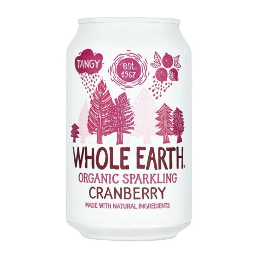 Whole Earth Organic Sparkling Cranberry Drink 330ml Pack of 24 (KA522)