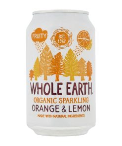 Whole Earth Organic Sparkling Orange and Lemon Drink 330ml Pack of 24 (KA525)