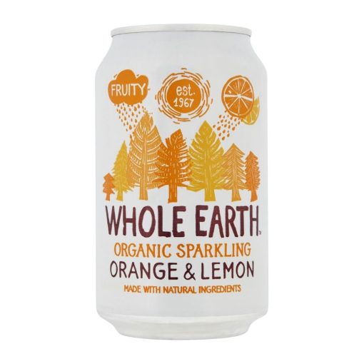 Whole Earth Organic Sparkling Orange and Lemon Drink 330ml Pack of 24 (KA525)