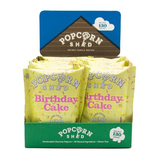 Popcorn Shed Birthday Cake Popcorn Snack Pack 24g Pack of 16 (KA530)