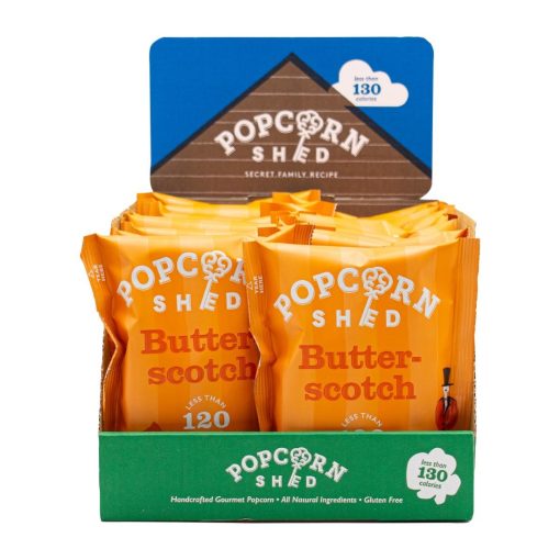 Popcorn Shed Butterscotch Popcorn Snack Pack 24g Pack of 16 (KA532)