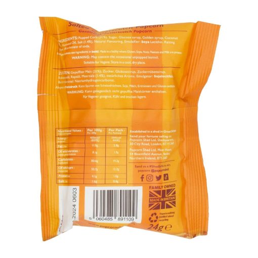 Popcorn Shed Butterscotch Popcorn Snack Pack 24g Pack of 16 (KA532)