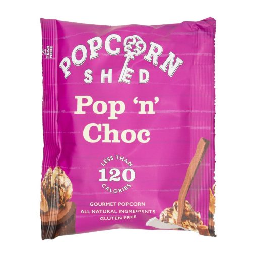 Popcorn Shed Pop N Choc Popcorn Snack Pack 24g Pack of 16 (KA533)