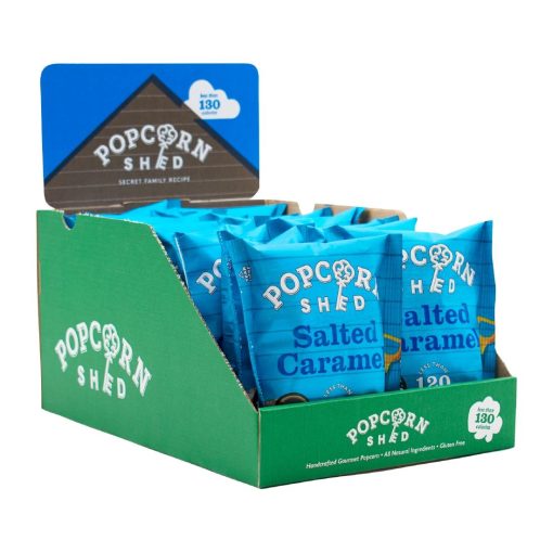 Popcorn Shed Salted Caramel Popcorn Snack Pack 24g Pack of 16 (KA535)