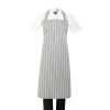 Whites Bib Apron Grey-White Butchers Stripe (BA111)