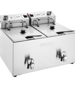 Buffalo Double Electric Fryer with Timer 2x8Ltr (CU621)