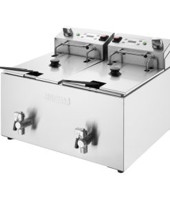 Buffalo Double Electric Fryer with Timer 2x8Ltr (CU621)