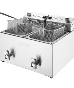 Buffalo Double Electric Fryer with Timer 2x8Ltr (CU621)