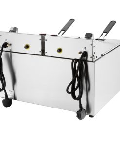 Buffalo Double Electric Fryer with Timer 2x8Ltr (CU621)