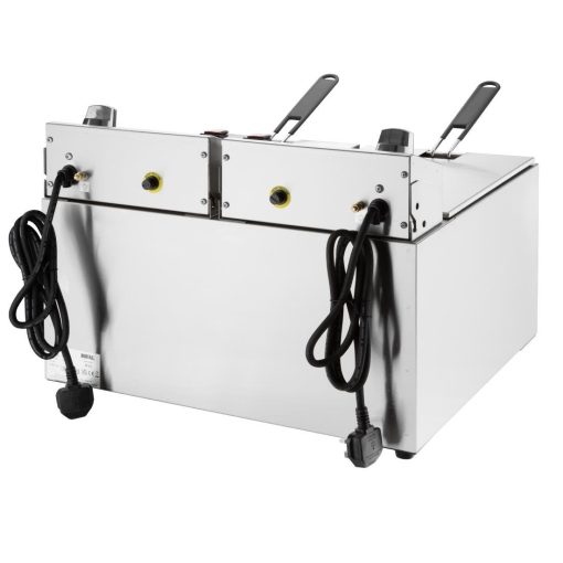 Buffalo Double Electric Fryer with Timer 2x8Ltr (CU621)