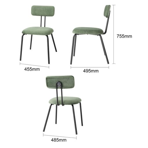 Bolero Fairfield Chairs Black and Green Mix Pack of 2 (FU501)