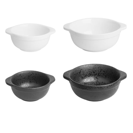 Olympia Whiteware Eared Bowls 250ml Pack of 6 (HP853)