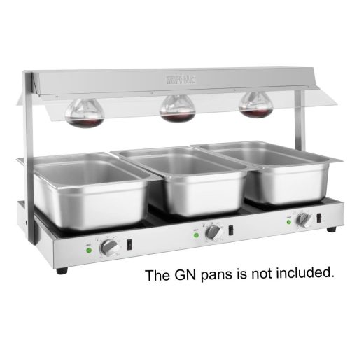 Buffalo Food Warmer with Gantry 3x GN 1-1 (HT761)