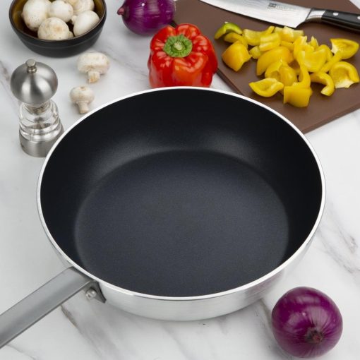 Hygiplas Aluminium Non-stick Teflon Platinum Plus Frying Pan with Purple Handle 28cm (HT969)