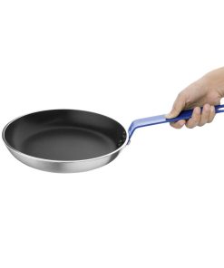 Hygiplas Aluminium Non-stick Teflon Platinum Plus Frying Pan with Blue Handle 24cm (HT971)