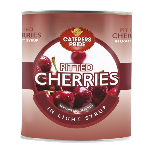 Caterers Pride Dark Pitted Cherries in Light Syrup 850g Pack of 6 (HW350)