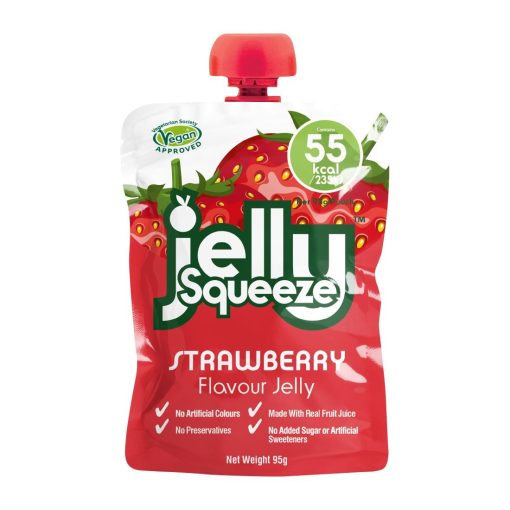 JellySqueeze Strawberry Flavour Jelly 95g Pack of 16 (HW352)