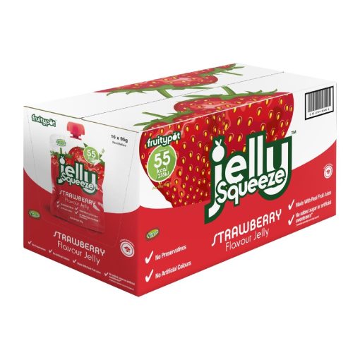 JellySqueeze Strawberry Flavour Jelly 95g Pack of 16 (HW352)