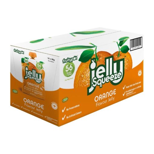 JellySqueeze Orange Flavour Jelly 95g Pack of 16 (HW353)