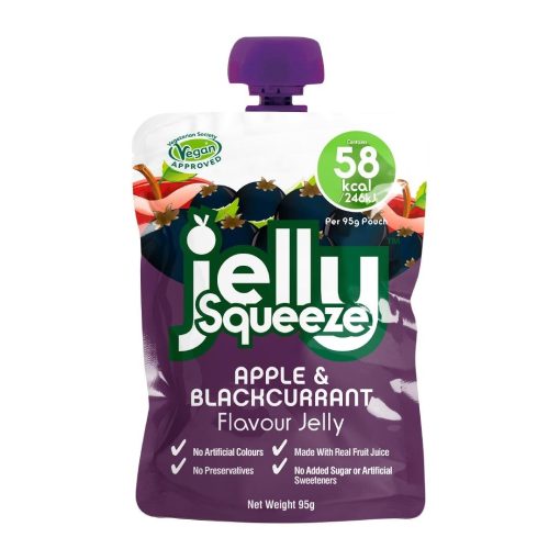 JellySqueeze Apple and Blackcurrant Flavour Jelly 95g Pack of 16 (HW354)