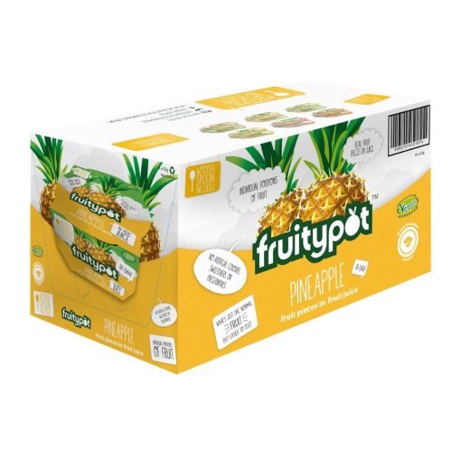 Fruitypot Pineapple in Juice with Spoon 113g Pack of 18 (HW357)