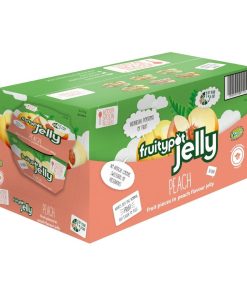 Fruitypot Peach in Peach Jelly with Spoon 120g Pack of 18 (HW359)