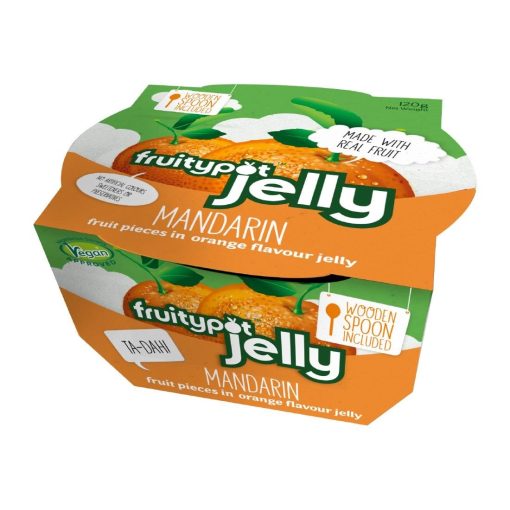 Fruitypot Mandarin in Orange Jelly with Spoon 120g Pack of 18 (HW360)