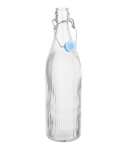 Olympia Ridged Swing Top Water Bottles 1Ltr Pack of 6 (HW793)