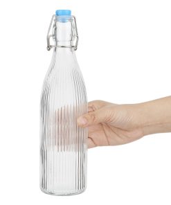 Olympia Ridged Swing Top Water Bottles 500ml Pack of 6 (HW794)