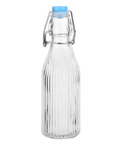 Olympia Ridged Swing Top Water Bottles 200ml Pack of 6 (HW795)