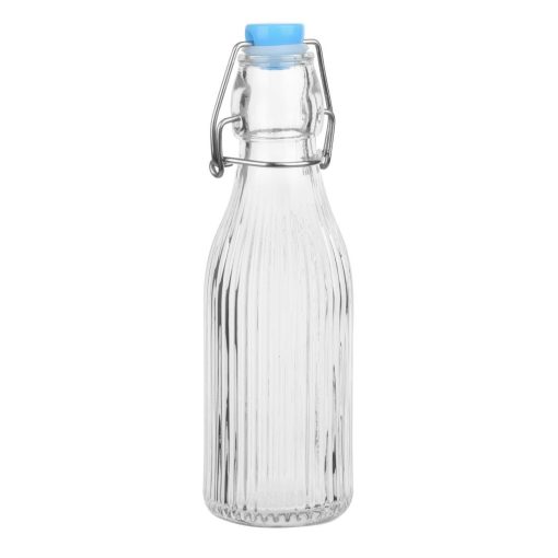 Olympia Ridged Swing Top Water Bottles 200ml Pack of 6 (HW795)