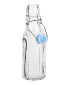 Olympia Ridged Swing Top Water Bottles 200ml Pack of 6 (HW795)