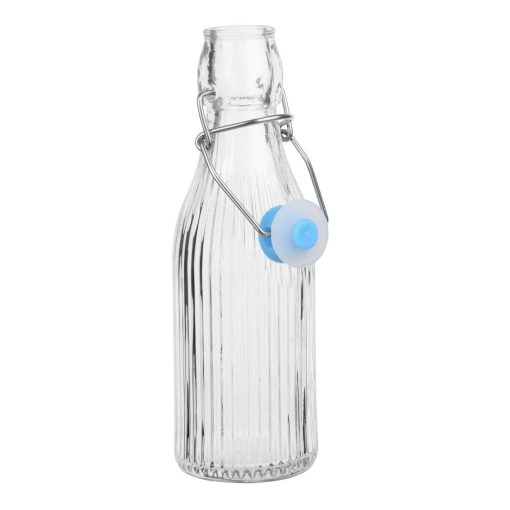 Olympia Ridged Swing Top Water Bottles 200ml Pack of 6 (HW795)