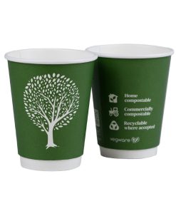 Vegware Green Tree Double Wall Hot Cups 8oz 79-Series Pack of 500 (HX486)