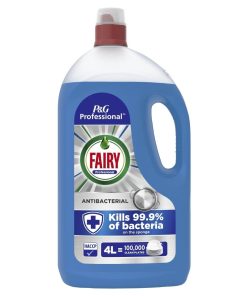 Fairy Professional Super Concentrated Washing Up Liquid Antibacterial 4Ltr Pack of 2 (HY899)