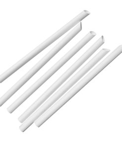 Fiesta Compostable Bubble Tea Straw White 12x210mm Pack of 150 (HU369)