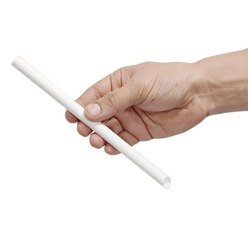 Fiesta Compostable Bubble Tea Straw White 12x210mm Pack of 150 (HU369)