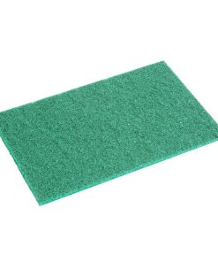 Jantex Green 100 Recycled Scouring Pads 9x6 Pack of 10 (HW010)