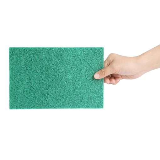 Jantex Green 100 Recycled Scouring Pads 9x6 Pack of 10 (HW010)