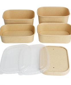 Fiesta Recyclable Rectangular Food Containers 500ml Pack of 300 (HW620)