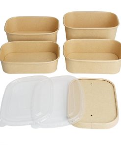 Fiesta Recyclable Rectangular Food Containers 650ml Pack of 300 (HW621)