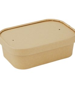 Fiesta Recyclable Paper Lids for Rectangular Containers Pack of 300 (HW624)