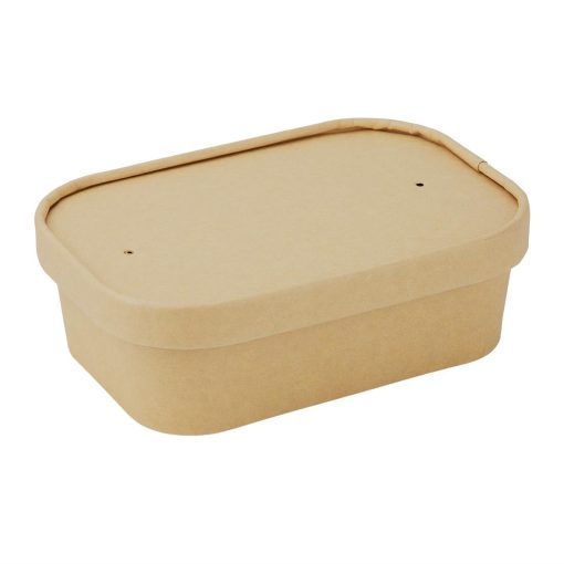 Fiesta Recyclable Paper Lids for Rectangular Containers Pack of 300 (HW624)