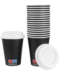 Nisbets Essentials Hot Cups and Lids Pack 12oz Pack of 300 (HW635)