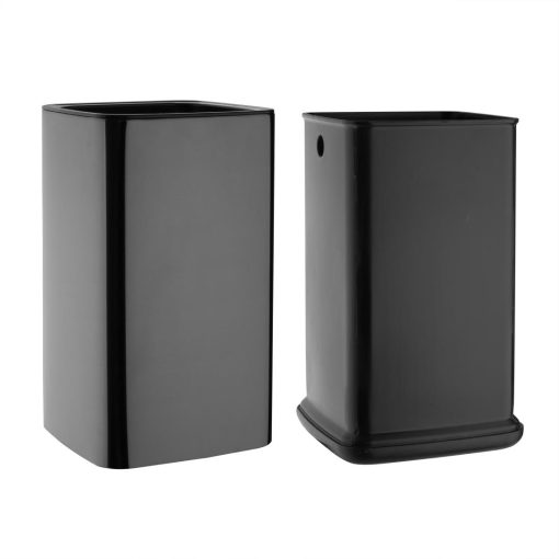 Bolero Square Waste Bin Titanium Black 7Ltr (HX259)