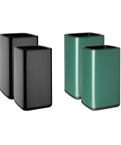 Bolero Square Waste Bin Titanium Black 7Ltr (HX259)