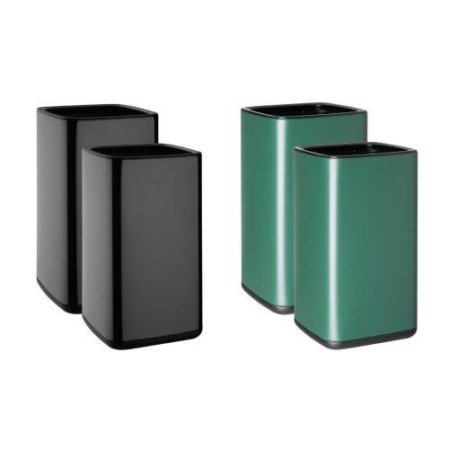 Bolero Square Waste Bin Titanium Black 7Ltr (HX259)