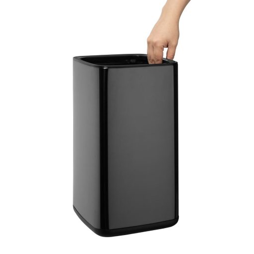 Bolero Square Waste Bin Titanium Black 10Ltr (HX260)