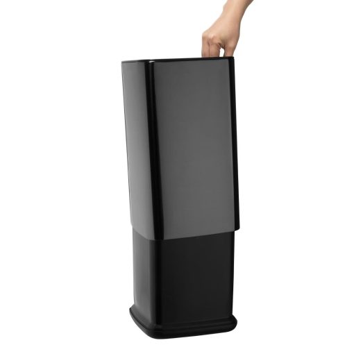 Bolero Square Waste Bin Titanium Black 10Ltr (HX260)