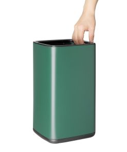 Bolero Square Waste Bin Green 7Ltr (HX261)